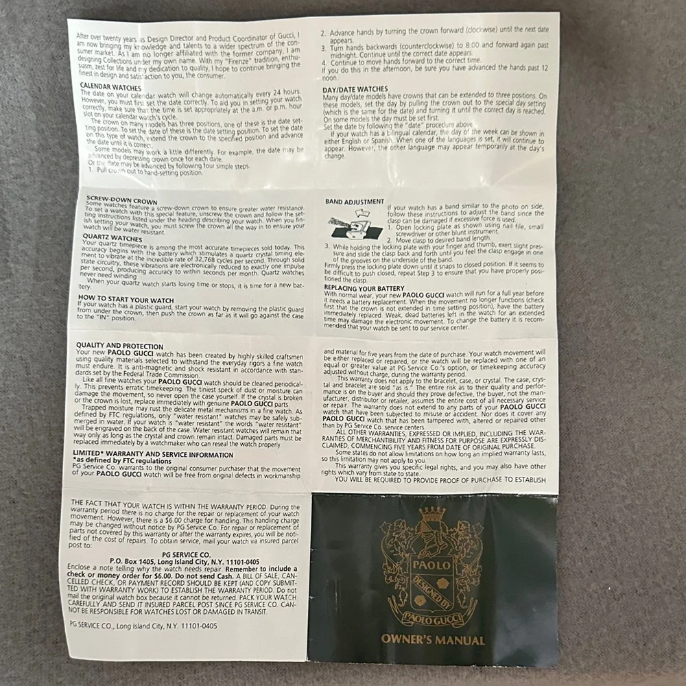 Gucci Paolo Gucci Genuine Diamond and Leather Watch - Picture 5 of 16